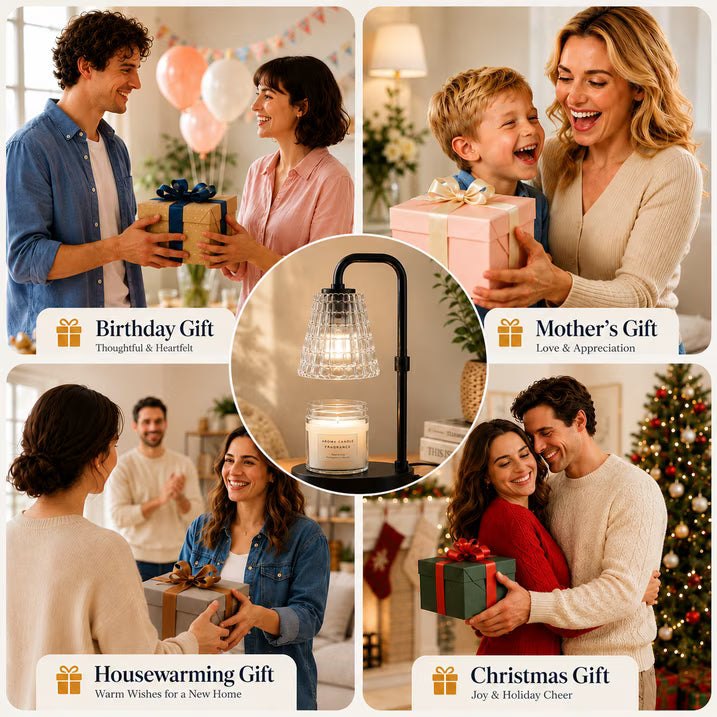 Mitzzllc Candle Warmer Lamp with Timer,Dimmer and Adjustable Height for Large Jar Candles,Includes 2 GU10 Bulbs
